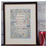 Framed Wall Hanging 10.5" ï¿½ 13.5"