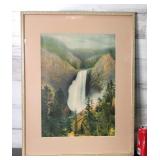 Framed Yellowstone Falls Print 18" ï¿½ 23"