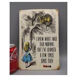 Tin Sign Alice 8"x12"