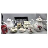 Group of Misc Glassware - Teapots ,Swan, Cream &