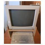 Apple Computer w Monocrome Monitor, Stand