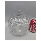 Glass Pumpkin Candy Dish
