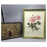 Framed Flower Pics Signed 10" ï¿½12.5" 18" ï¿½14"