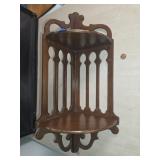 Wood hanging corner shelf, 24"X7"