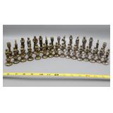Cast metal chess pieces,full set,no board