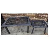 Pair of Handmade Grate Tables - 33.5Wx21.5Dx18H &