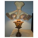 Wood table lamp, tested, works