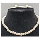 Necklace Matching Earrings Opalescent