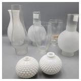 Glass Lamp Accessories Lot