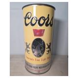 Metal Coors brewing garbage can, 19.5"