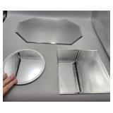 Group of Mirrored Display Trays