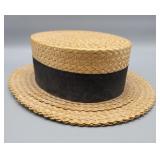 Straw hat,Mallory NY,Size 7 1/4