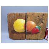 Wood Hand Painted Fruit 13.5"ï¿½10"