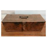 Antique Hand Forged Tool Box 1940's Antique Hand Forged Tool Box 1940's