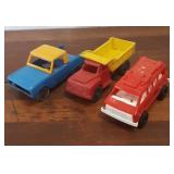 Vintage Plastic Trucks - may need repair lot of 3 Vintage Plastic Trucks - may need repair lot of 3
