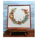 Vintage Needlepoint By Cathy Birds 17.5'x17.5' Vintage Needlepoint By Cathy Birds 17.5'x17.5'