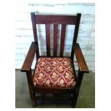 Vintage Wood Padded Chair Vintage Wood Padded Chair
