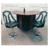 Retro Mid Century Bar & Stools 37.5' T 48' W 30' D Retro Mid Century Bar & Stools 37.5' T 48' W 30' D