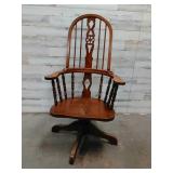 Wood Tall Back Chair Swivels Wood Tall Back Chair Swivels