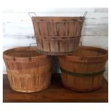 Apple Baskets Lot of 3 Apple Baskets Lot of 3