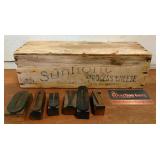 Vintage Wood Cheese Box & Wood Stamp Blocks Vintage Wood Cheese Box & Wood Stamp Blocks