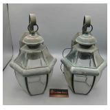 2 Outdoor Wall Hanging Lights 14' Tall 2 Outdoor Wall Hanging Lights 14' Tall