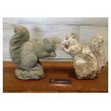 2 Concrete Squirrels 9' Tall Outdoors 2 Concrete Squirrels 9' Tall Outdoors