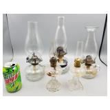 LOT OF 5 MEDIUM/SMALL OIL LAMP/LANTERN LOT OF 5 MEDIUM/SMALL OIL LAMP/LANTERN