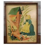 Vintage Wood Storybook Old Lady That Live in a Vintage Wood Storybook Old Lady That Live in a