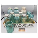 LOT OF 11 BALL JARS - 3 LARGE LOT OF 11 BALL JARS - 3 LARGE