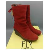 *New* Fly London Yada Red Boots Size 7.5-8 *New* Fly London Yada Red Boots Size 7.5-8