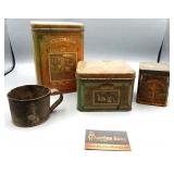 LOT OF OLD TINS LOT OF OLD TINS