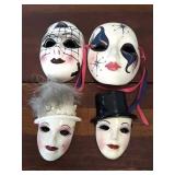 Ceramic Mask Lot of 4 Ceramic Mask Lot of 4