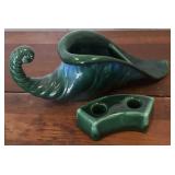 Porcelain Cornucopia Planter and Candle Holder Porcelain Cornucopia Planter and Candle Holder