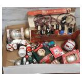 Flat of Christmas Items - Old Vintage Lights Flat of Christmas Items - Old Vintage Lights