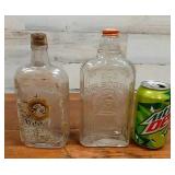 2 Old Bottles Old Mr Boston & Whiskey J.T.S B 2 Old Bottles Old Mr Boston & Whiskey J.T.S B