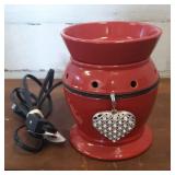 Red with a Heart Scentsy Burner Works Red with a Heart Scentsy Burner Works