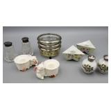 MISC GROUP CANDLE HOLDERS, SALT & PEPPERS & MISC GROUP CANDLE HOLDERS, SALT & PEPPERS &