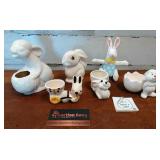 Vintage Easter Lot 4 Small Vases - Figures Vintage Easter Lot 4 Small Vases - Figures