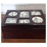 Cherry wood enamel box 13.5' long and 6' tall Cherry wood enamel box 13.5' long and 6' tall