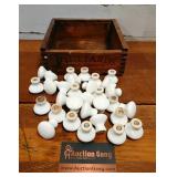 31 Drawer Knobs Porcelain & Wood Game Box 31 Drawer Knobs Porcelain & Wood Game Box