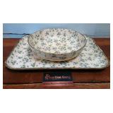 Vintage Japan Serving Bowl & Tray Vintage Japan Serving Bowl & Tray