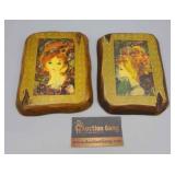 VINTAGE VICTORIAN WOOD WALL PLAQUES VINTAGE VICTORIAN WOOD WALL PLAQUES