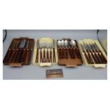 SET OF STAINLESS BAKELITE HANDLED SILVERWARE SET OF STAINLESS BAKELITE HANDLED SILVERWARE