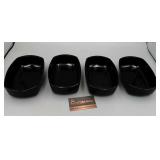 4 Black Amethyst Dishes 4 Black Amethyst Dishes