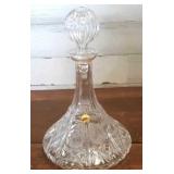 Rose Cut Glass Liquor Decanter Rose Cut Glass Liquor Decanter