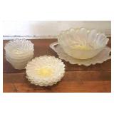 Mid-Century 10 Piece set of Frosted Bowls Plates Mid-Century 10 Piece set of Frosted Bowls Plates