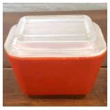 Small Red Pyrex Refrigerator Dish Lid -does have a Small Red Pyrex Refrigerator Dish Lid -does have a