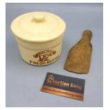 FRESH BUTTER CROCK W WOOD SPATULA FRESH BUTTER CROCK W WOOD SPATULA