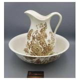 CERAMIC PITCHER & BASIN - PITCHER HANDLE CERAMIC PITCHER & BASIN - PITCHER HANDLE